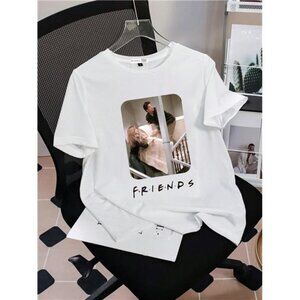 Casual Loose Round Neck Short Sleeve Women T-Shirt, Suitable For Summer